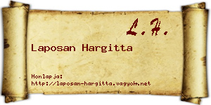 Laposan Hargitta névjegykártya